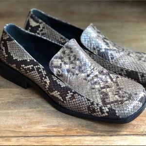 Vintage Snakeskin Loafers